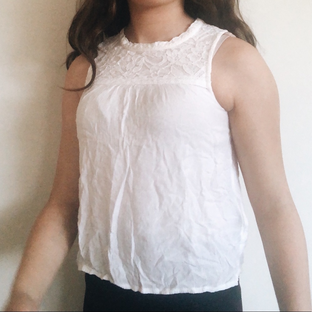 white tank top